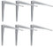 Gedotec Schwerlastkonsole Alu Regal-Konsole | SPARTA | Tiefe: 500 mm | 6 Stück | Schwerlastträger aus Aluminium | Tragkraft 400 kg für Wandregale | Regalträger rostfrei | Wand-Winkel