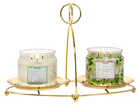 PartyLite Mix & Mingle Doppel-Kerzenhalter, goldfarben