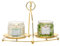 PartyLite Mix & Mingle Doppel-Kerzenhalter, goldfarben