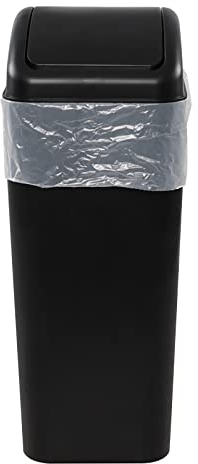 Ortodayes 14 L Swing Lid Trash Can, Plastic Waste Bin with Lid Pack of 1