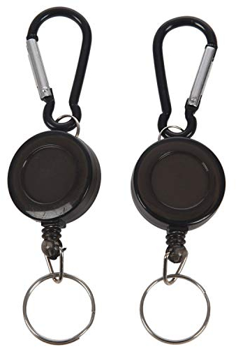 Oikabio 2 Stück Reel - Einziehbarer Yoyo Pass Karten-ID, Farbe: Schwarz, Menge: 2 Stück