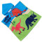 FEBE Badeponcho Kinder Dinosaurier Badetuch Mit Kapuze Bademantel für Kleinkind