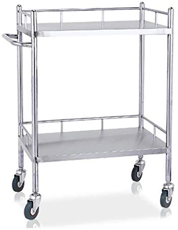 Edelstahl Physiomobile Car Dental Dental Erste Hilfe Dreischicht Dressing Trolley/S-50X40X86Cm, Generic, S-50 * 40 * 86 cm