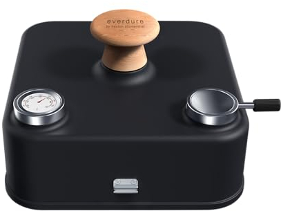Everdure by Heston Blumenthal Abdeckung für Cube Tragbarer Holzkohlegrill mit Thermometer, Farbe: schwarz
