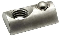 Edelstahl Nutenstein mit Federkugel und Steg M8 Nut 8 für Aluprofil 40-er - 1 Stück