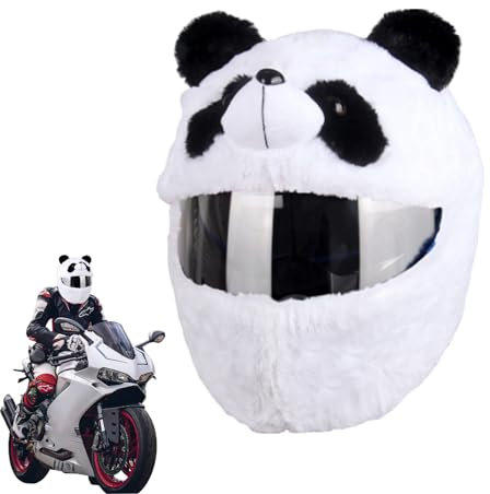 Imtrub Stoff- für Motorradhelm, Lustiger Helm-Überzug, Pelzige Motorradhelm-Abdeckung, Lustiges Design und Geschenke, Zubehör für Motorradhelme (Nur Überzug)