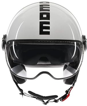 MOMO Design Unisex – Erwachsene Fgtr Evo Momodesign E2206 Jethelm, Mono White Quarz/Black, M