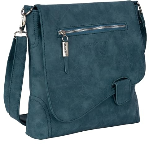 EAAKIE Damen Tasche, Schultertasche, Handtasche, Umhängetasche mit Leder Optik und vielen Fächern