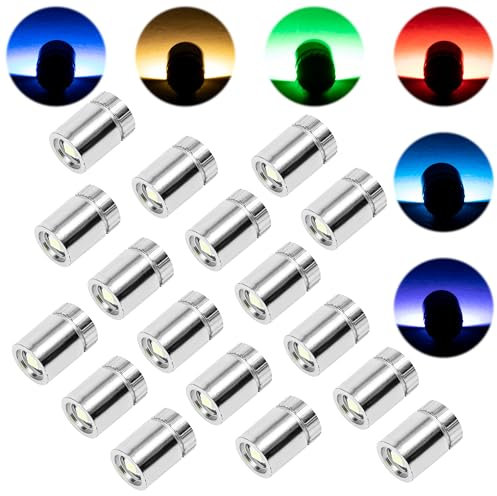 TirEurt 36Pcs Mini LED Lights for Dollhouse Accessories - 6 Colors, Battery Included (3x AG3), PPC Material with Twist Switch, Craft DIY Miniature Lights Gifts for DIY Paper Lanterns, Miniature Decor