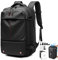 JIABAOZ Airbag Rucksack Vakuum, 60L erweiterbarer Rucksack mit Vakuumkompression, Wasserdichter, Diebstahlsicherer Reiserucksack für den Außenbereich (Black-1)