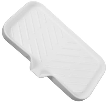 EXAOMBLE Spenderpumpe Für Flüssigseife Geschirrspülen Duschseifenhalter Spülmittelspender Für Küchenspüle Peeling-körperpeeling Seifenspender Mit Tablett Handseife Schwamm Weiß Kieselgel