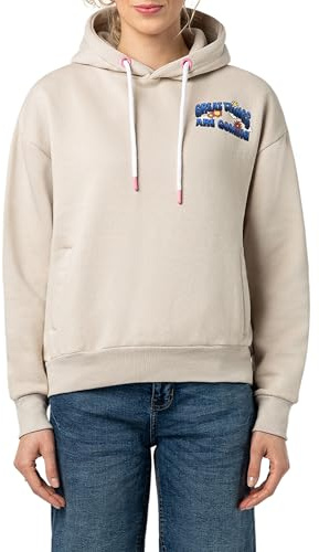 Sublevel Damen Hoodie mit Sommer-Backprint Light-beige XS