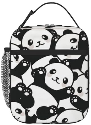 Panda-Lunchbox, wiederverwendbare Lunchtasche, niedliche Tier-Lunchbox, Geschenke für Büro, Picknick, Reisen, Arbeit, Schule, Mittagessen Tragetasche