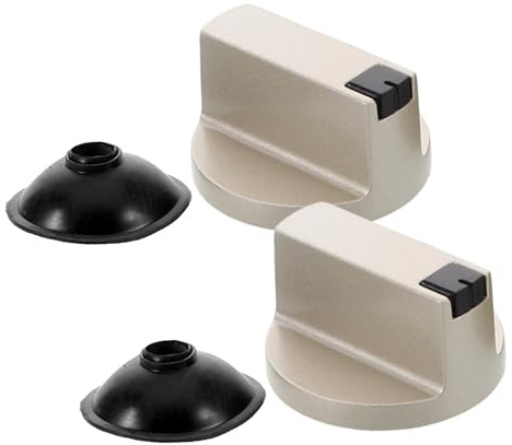 Lurrose 2pcs Gas Stove Knob Switch Metal Burner Control Knobs Replacements Compatible Stove Oven for Gas Range Cooktops