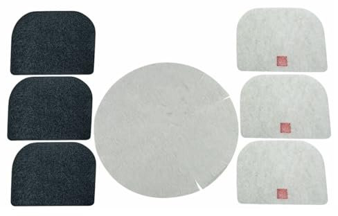 ensipart Filterset für Fritteuse kompatibel mit DeLonghi 5525101500 Set aus Fettfilter Kohlefilter Frittierölfilter