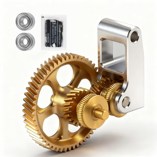 EFUTURETIME Extruder Gear Messing für Bambulab X1C/P1P/P1S 3D Drucker | Zahnrad, DLC Nano-beschichtet, Dauerhafte Leistung, Glatterer und Gleichmäßigerer Fluss, Golden