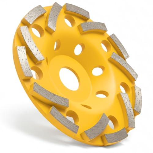 Disco Desbaste Hormigón 125 mm Profesional – Muela de Copa Diamante para Alisar, Rectificar y Nivelar Superficies de Hormigón, Cemento y Piedra – Ideal para Obra y Reformas