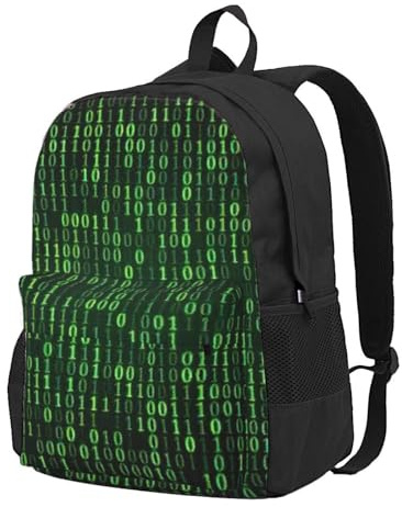 AYYQWE Hacker Era Print Große Kapazität Wasserdichter Rucksack Unisex Pendler Schule Arbeit Outdoor Abenteuer