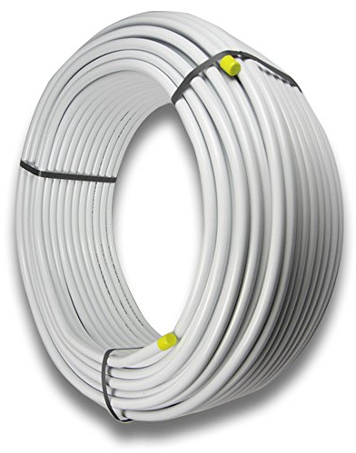 Pipetec 10m Alu-Verbundrohr 20x2mm DVGW-zertifiziert, Metall, Aluminium, Aluminium-Verbundrohr für Wasser- und Heizungssysteme, Rohr, Weiß