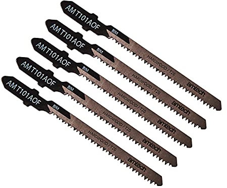 Am-Tech M1609 5pc Lot de lame de scie sauteuse bois (Amt101aof), couleurs assorties