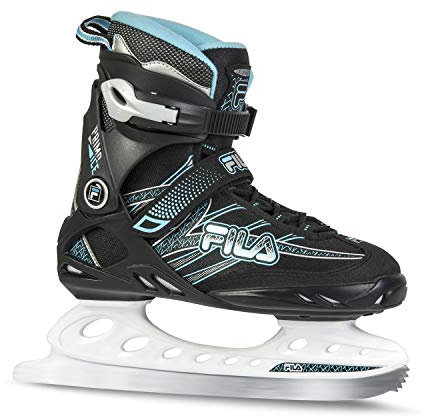 Fila Damen Primo Ice Schlittschuhe, Schwarz/Hellblau, UK 7.5/41