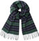 Calvia Schal mit Kaschmir-Feeling, super weich & warm für den Winter, elegante Looks für Damen & Herren, Tolle schwarz-grüne Armbanduhr mit Schottenkaro, Standard