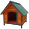 Gardiun Caseta de Perro Grande de Madera Loki 82x100x88 cm con Tejado a 2 Aguas y Cubierta Aslfática