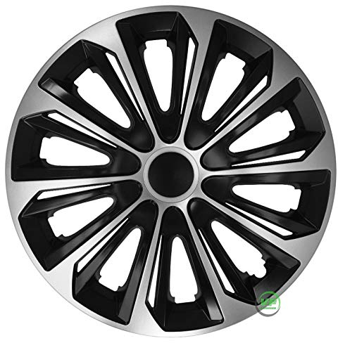 J&J AUTOMOTIVE | 16 Radkappen Radzierblenden 4er Set 16 Zoll Alu-Optik-Schwarz Strong, Radabdeckung, Radkappen, Zierblenden, Felgen