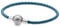 PANDORA Türkisfarbenes geflochtenes Muschelverschluss Lederarmband 19 cm