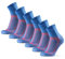 DANISH ENDURANCE Chaussettes de Running Longue Distance, Anti-Ampoules, Soutien Voûte Plantaire, 3 Paires, Bleu Clair, 43-47