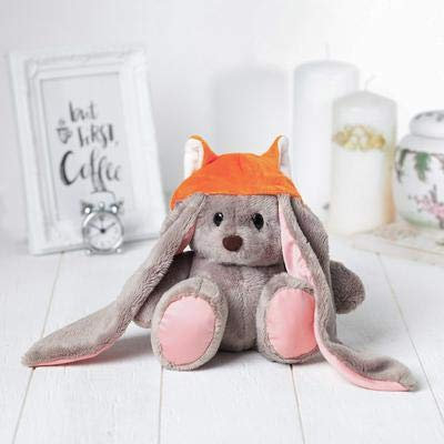 GMMH Plüschtier Stofftier Hase Bär Teddybär Fuchs, 20 cm Hoch (Hase mit Hut), Osterhase Kuscheltier Plüsch Plüschtiere Kuscheltiere