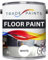 Heavy Duty Quick Dry Floor Paint - Garage, Workshop, Warehouse, Industrial Floor Paint - Ideal For Concrete, Stone, Brick, Wood & Metal (White, 5 l Pack of 1)