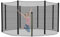 XIUWOUG Sicherheitsnetz Ersatznetz für Trampolin Ø 244 305 366 427 cm, Gartentrampolin Ersatznetz für 6/8 Stangen, Netz außenliegend, Ersatzteil reißfest, UV-beständig,Schwarz,244 cm（8FT）~6 stangen