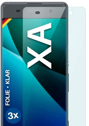 moex für Sony Xperia XA Schutzfolie Displayschutz Folie Ultra-klar HD 0,2 mm kompatibel mit jeder Hülle, Anbringen ohne Blasen, Handyfolie Extra Kratzfest, FlexProtect 3 Stück