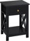 Yaheetech Black Side Table, Small Bedside Table with Drawer & Shelf Wooden Nightstand Bedside Cabinet End Table for Living Room & Bedroom Furniture, Easy Assembly