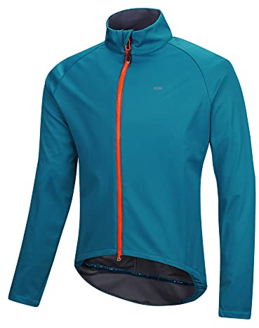33,000ft Fahrradjacke Herren wasserdichte Laufjacke Atmungsaktive Leicht Radjacke Wandern Radsport-Jacken Blau M