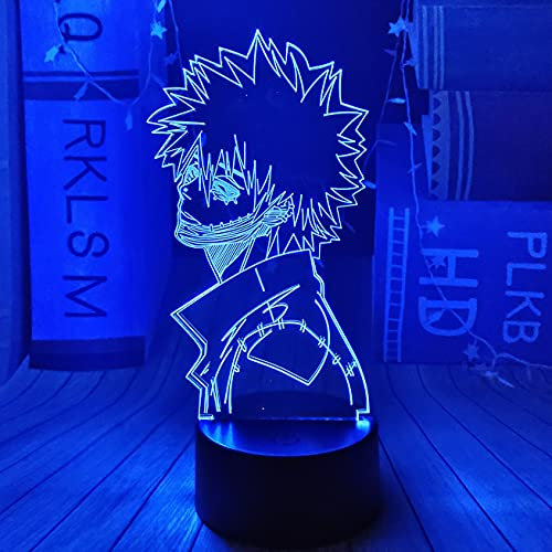 Dabi 3D LED Nachtlicht Dabi Nachtlicht für Kinder Tischlampe 16 Farben Touchscreen Fernbedienung Kinderzimmer Deko Kinder Geburtstag Geschenk Weihnachten Shoto Todoroki Baby Schlaf Lampe