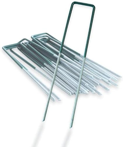 KARAT Erdanker Heringe für Kunstrasen, Unkrautvlies, Zaun, Zelt, Camping & Garten aus Eisendraht 100 Stück 15 x 3 cm stabile und korrosionsbeständige Bodenanker