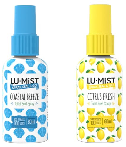 LU-MIST 2 x 60ml Toilet Bowl Spray (Citrus Fresh & Coastal Breeze)…