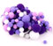 Duories 135 Bunte Pompons zum Basteln,10-30mm Mini Pompons Bälle Kleine Bommeln Kugeln,Flauschigen Bunte Pom Pom Deko Pompom Plüschbälle Bastel Zubehör für Nähen Deko DIY Handwerk,Lila