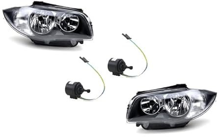 Johns, Scheinwerfer passend für BMW 1er E81 E82 E87 E88 09-13 H7 Set Li Re + Stellmotor