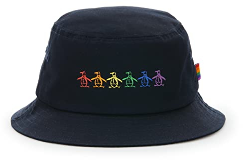 Original Penguin Fischerhut mit Regenbogen-Logo, Baumwoll-Twill (dunkler Saphir), Saphir, dunkel, Einheitsgröße
