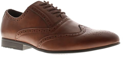 Business Class Olly Brogue Brown tan Men's lace-ups Formal Dress Shoes for Men