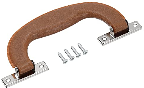 QUARKZMAN Gepäck Griffe 151mm/5.94 Plastik Zuggriff Reisekoffer Gehäuse Ersatz Handgriffe mit Schrauben für Gehäuse Reisekoffer Werkzeugkiste Braun