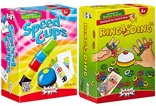 AMIGO 03780 - Speed Cups, Geschicklichkeitsspiel & 01735 - Ringlding, 4 Jahre+