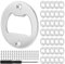 CosyCaya Lot de 36 embouts décapsuleurs ronds en acier inoxydable pour bricolage, avec vis et tournevis, pour cuisine, bar, restaurant, moules en résine, bricolage (argenté)