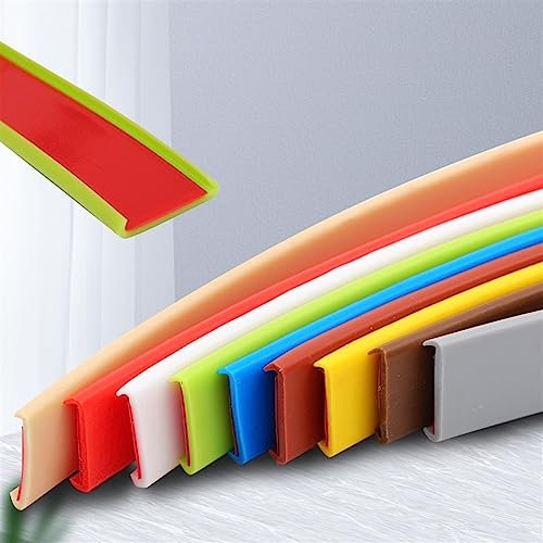 LKYJD 6m Forme de U Plan de Travail Bande de Garniture, Caoutchouc Souple TPE Placage Bois Couvre Chant pour Meubles pour Réparation et Restauration D’armoires(Green-6m,U9mm)
