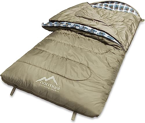 normani 4-in-1-Funktion Extrem Outdoor Schlafsack 'Antarctica' aus Nylon Rip-Stop mit 500 + 250 g/m² Hollow Fiber Füllung 220 x 90 cm