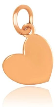 ViMon gioielli | Ciondolo a forma di cuore, charm in oro rosa a 9Kt, idea regalo per anniversario compleanno festa della mamma..