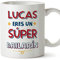 MUGFFINS Tazas Personalizadas para BAILARÍN hombre - En Español - Eres Súper - 11 oz / 330 ml - Regalo Personalizable original y divertido